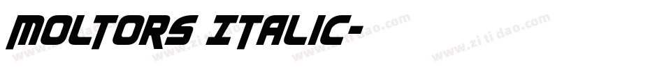 Moltors Italic字体转换